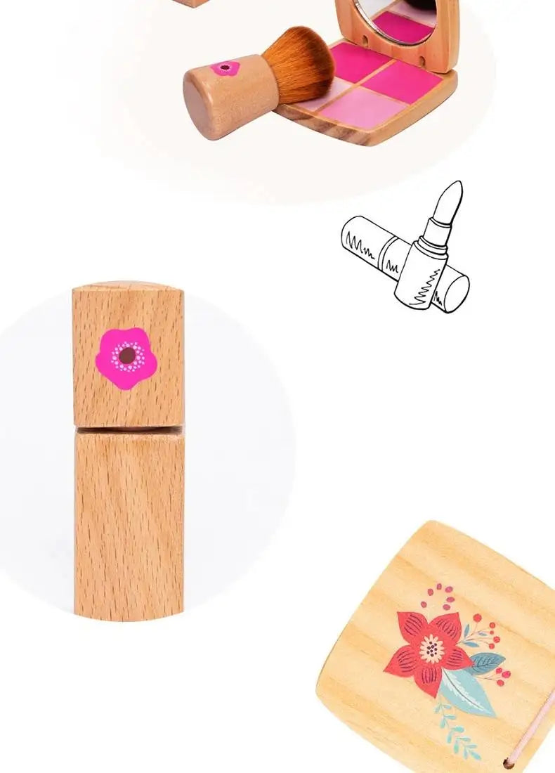 Mon Premier Salon de Beauté – Set de Maquillage & Coiffure en Bois