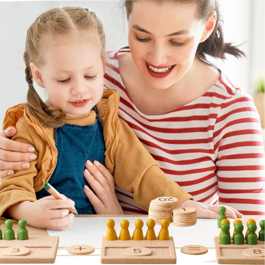Mon Premier Jeu de Calcul – Matériel Éducatif Montessori en Bois