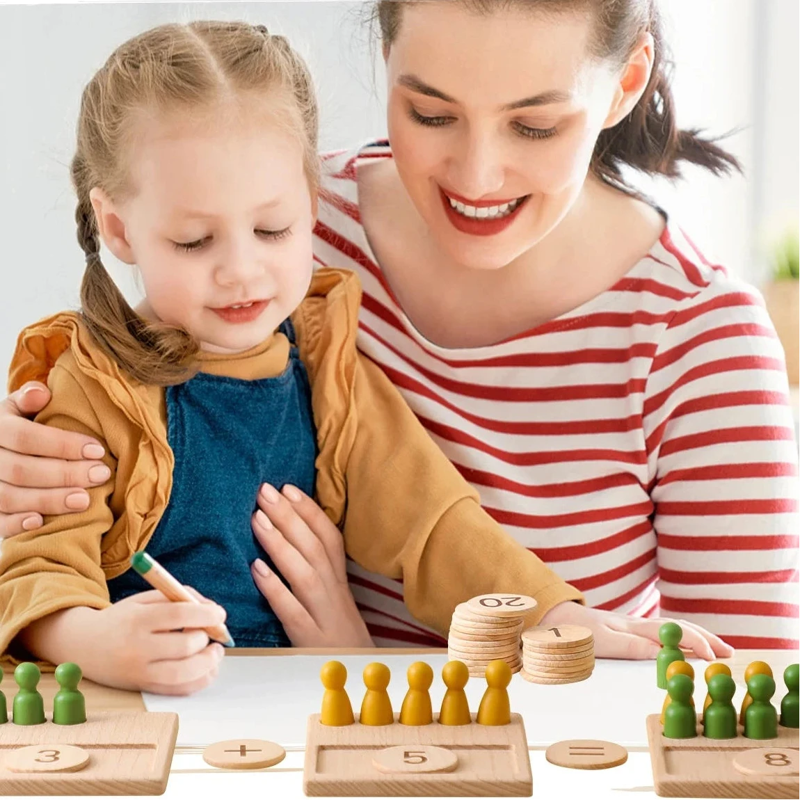 Mon Premier Jeu de Calcul – Matériel Éducatif Montessori en Bois